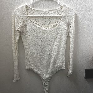 Sweetheart Neck Lace Bodysuit